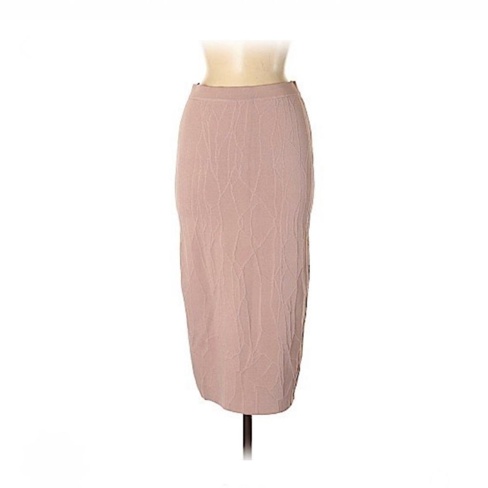Jonathan Simkhai blush pink bodycon midi skirt.